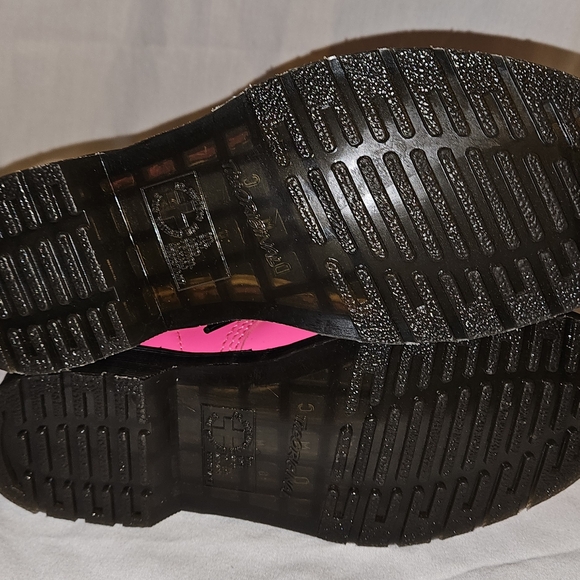 Dr. Martens Women's Bright Pink Combat Boots - Picture 2 of 3